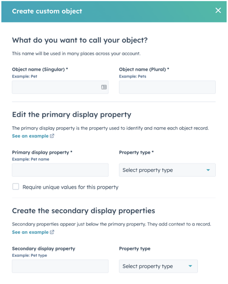 Create a custom object