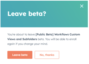 Leave beta
