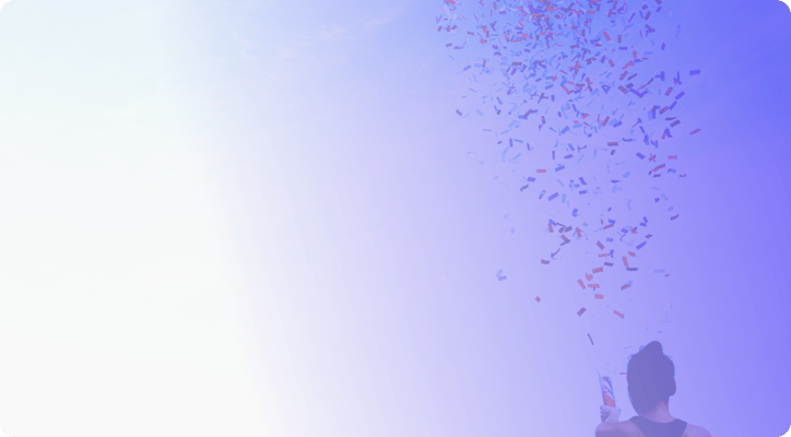 girl with confetti