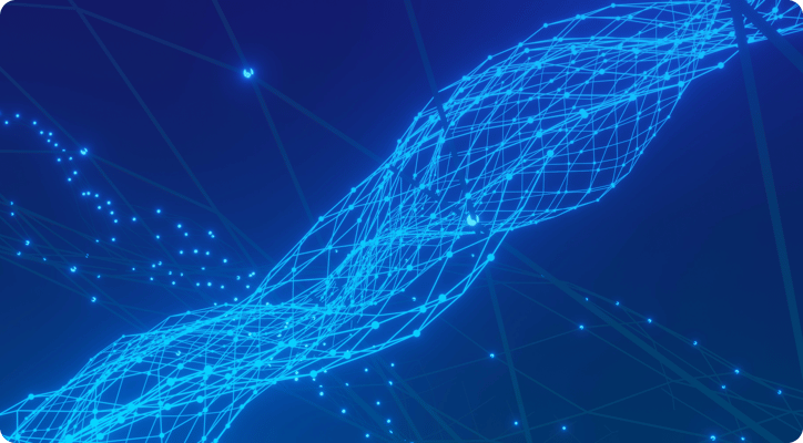 blue data flowing