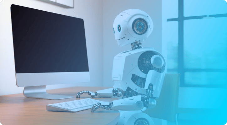 AI robot using computer