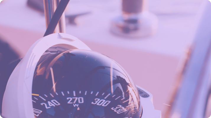 sailing navigation compass closeup